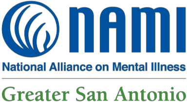 The logo for NAMI (National Alliance on Mental Illness) Greater San Antonio.