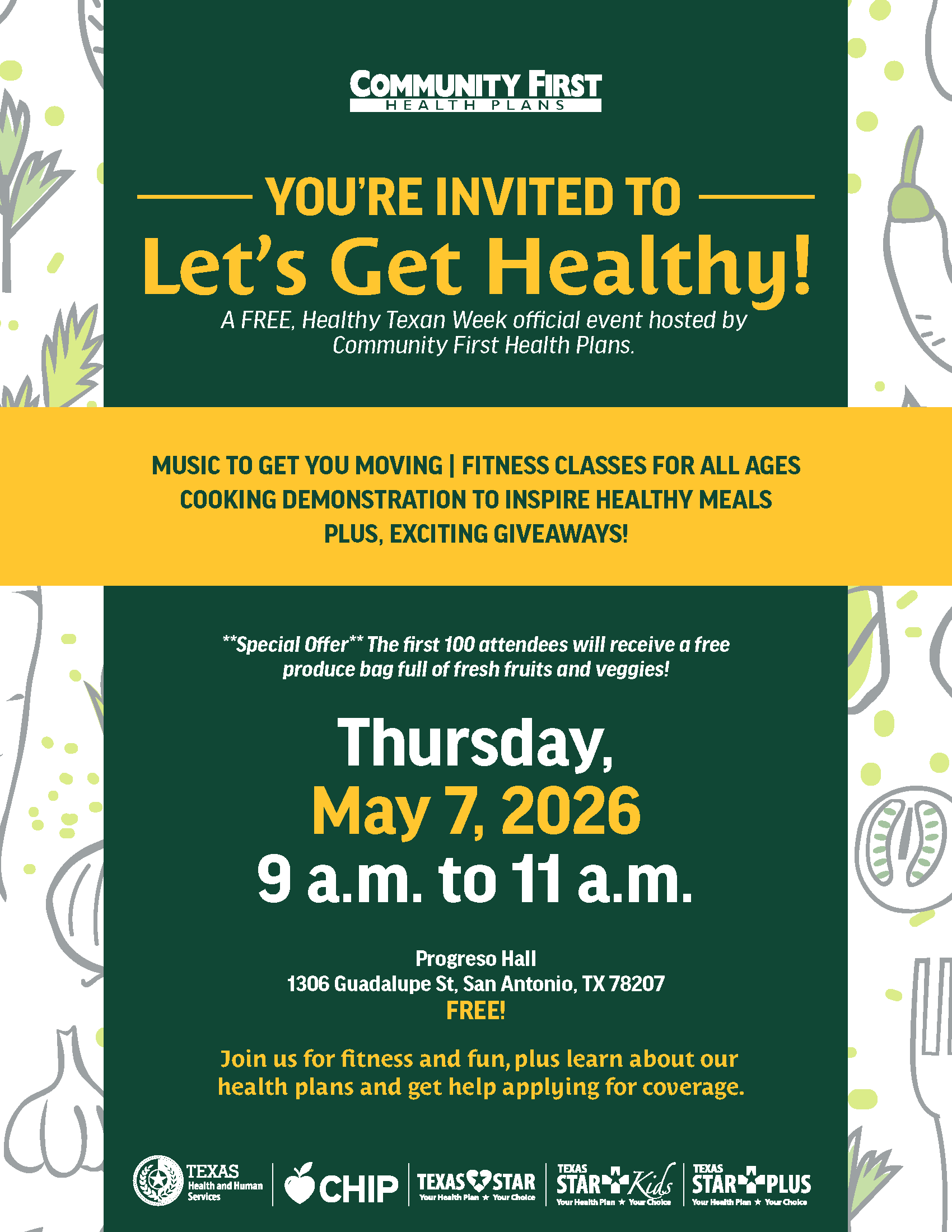 Flyer advertising a free 