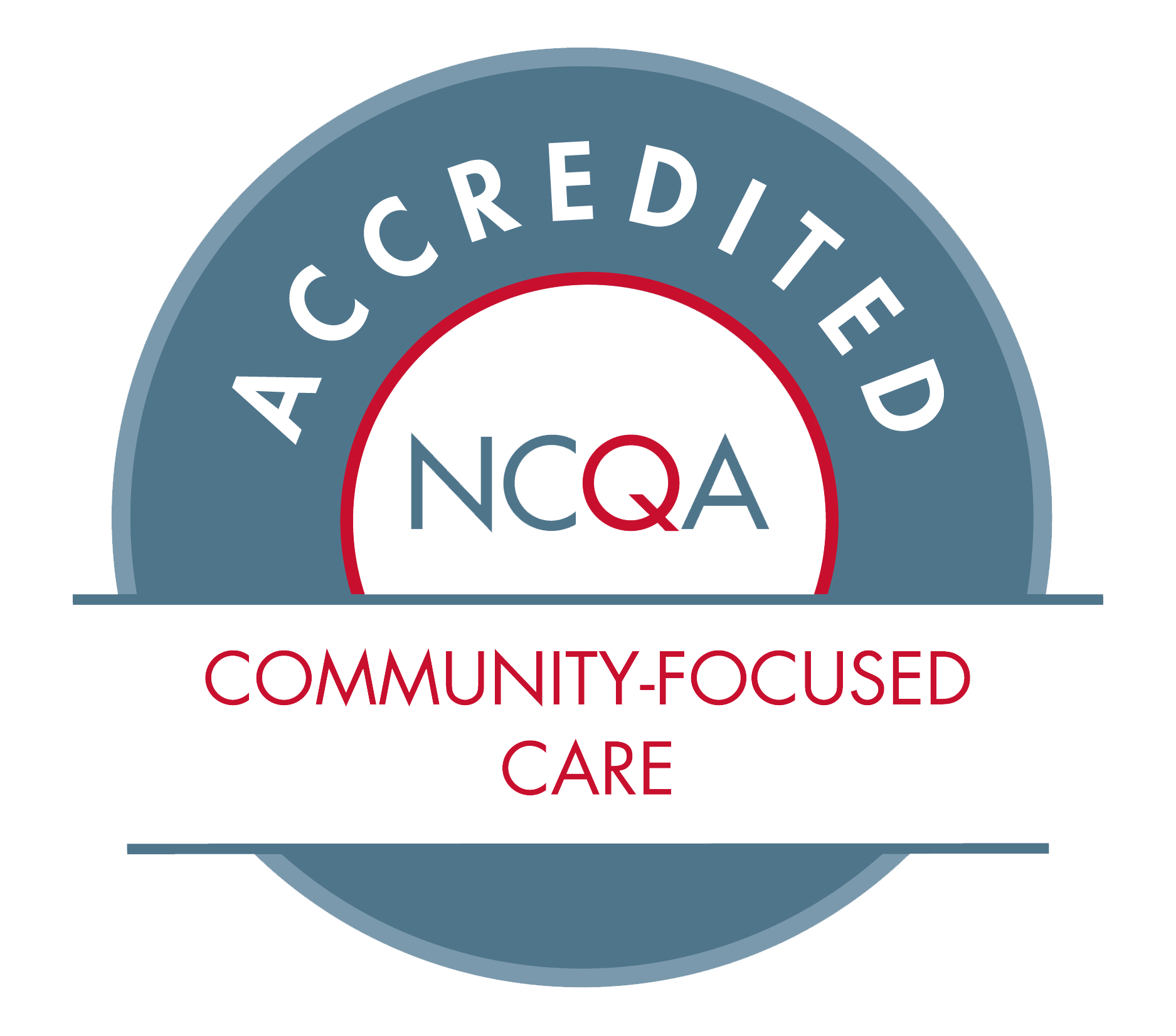 Community-focused care accreditation seal NCQA